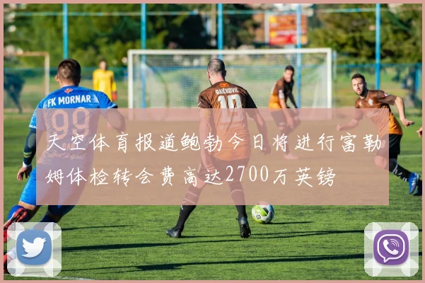 天空体育报道鲍勃今日将进行富勒姆体检转会费高达2700万英镑
